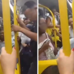 Mujer defeca en metro y lo lanza a los pasajeros